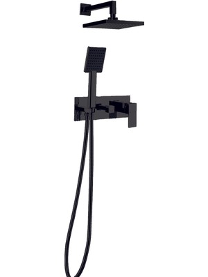 Newarc Silver Ankastre Banyo Batarya Setı - Siyah 851141B