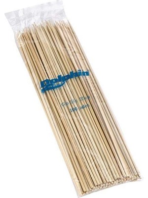 Ambalaj Pazarı Dolphin 25 cm Çöp Şiş 100'lü Pratik Sunum İçin Bambu Renkli Kullan At Ürünler