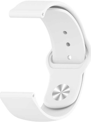Nezih Case Kayış/kordon Huawei Watch GT Uyumlu Jel Silikon (22 mm) Kordon Beyaz