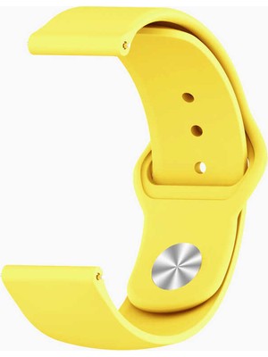 Nezih Case Kayış/kordon Huawei Watch GT Uyumlu Jel Silikon (22 mm) Kordon Sarı