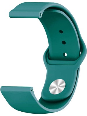 Nezih Case Kayış/kordon Huawei Watch 2 Uyumlu Jel Silikon (20 mm) Kordon Petrol Mavisi