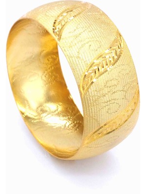 Ferizz 22 Ayar Altın Kaplama Mega Bilezik 30MM Kalınlık