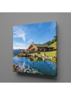 Technopa Doğa ve Ev Manzarası 40 x 40 cm