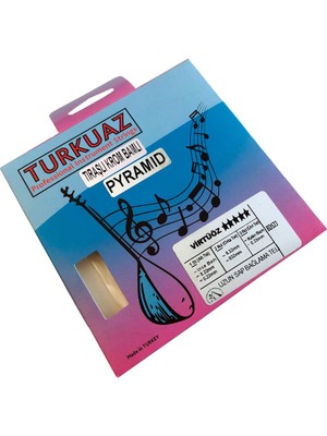 Turkuaz BD522 0.22 mm Pyramid + Traşlı Krom Bamlı Takım Tel Uzun Sap Bağlama Teli 022