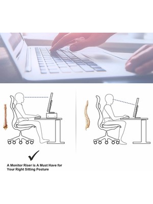 Emkawood Sally Çırağan Laptop Standı Monitör Yükseltici