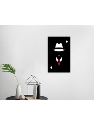 Bk Gift Godfather Baba Tasarımlı Dekoratif Ahşap Siyah Çerçeveli Tablo-14