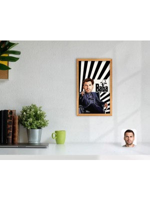 BK Kişiye Özel Godfather Baba Karikatürlü Dekoratif Retro Ahşap Tablo-20
