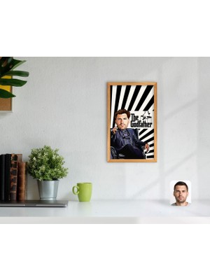 BK Kişiye Özel Godfather Baba Karikatürlü Dekoratif Retro Ahşap Tablo-18