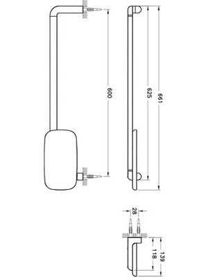 Vitra Eternity Etajerli Uzun Havluluk A44879