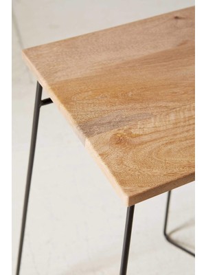 Abronya Tabure Ahşaplı Metal Tabure Yüksek Sandalye Mutfak Masası Yemek Masası Için Sandalye Tabure Modelli