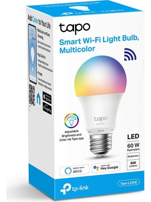 Tp-Link Tapo L530E Ayarlanabilir Işık Seviyeli Çok Renkli Akıllı Wi-Fi LED Ampul