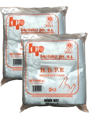 Bardakçı Market Poşeti 1kg - Minik Boy 350 2 'li