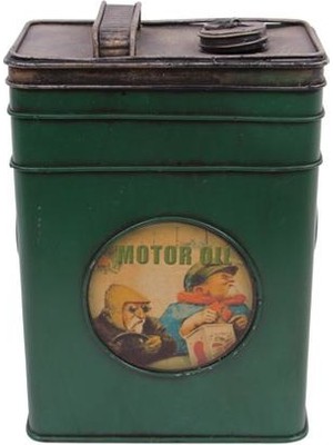 Huramarketing Dekoratif Metal Yakıt Bidonu Kumbaralı Vintage Hediyelik