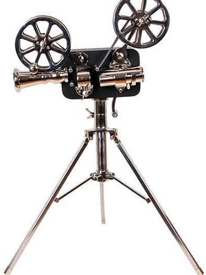 Huramarketing Projektör Tripod Alüminyum Vintage Dekoratif Hediyelik