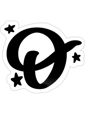 Universal O Harfi Sticker Araba Oto Arma Duvar Sticker Ev Dekoratif Çıkartma 15 cm