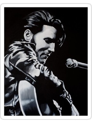 Universal Elvis Presley - Kral Geri Döndü Sticker Araba Oto Arma Duvar Ev Dekoratif Laptop Araba Çıkartma 15 cm