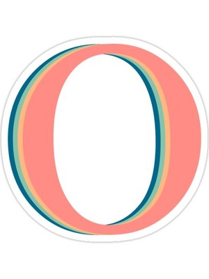 Universal O Harfi Sticker Araba Oto Arma Duvar Sticker Ev Dekoratif Çıkartma 15 cm