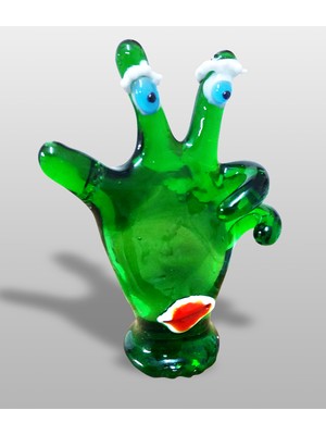 Cam Sanatı Yeşil El 050