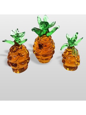 Cam Sanatı 3 Lü Ananas Seti 072