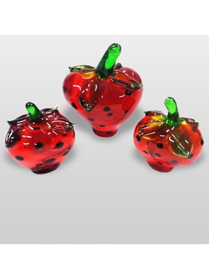 Cam Sanatı 3 Lü Çilek Seti 078