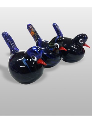 Cam Sanatı 3 Lü Tombul Kuş Seti 103