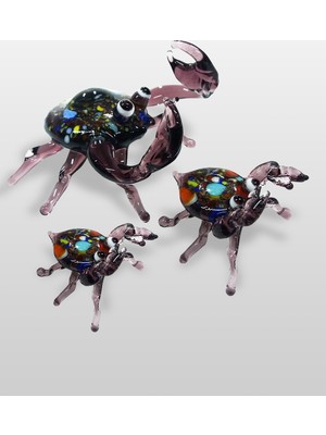 Cam Sanatı 3 Lü Yengeç Seti 104