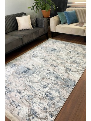 Sultan Halı Etna Mavi Kaymaz Taban Yıkanabilir Halı