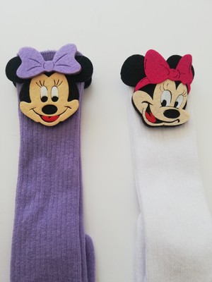 Sockrates 2'li Mickey Mouse & Minnie Mouse Keçeli Çorap