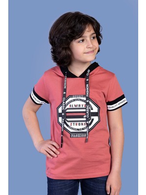 Toontoy Kids Toontoy Erkek Çocuk Kapüşonlu Baskılı Tişört