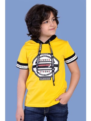 Toontoy Kids Toontoy Erkek Çocuk Kapüşonlu Baskılı Tişört