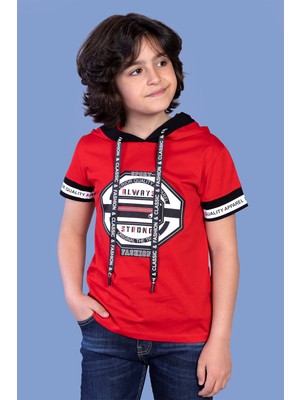 Toontoy Kids Toontoy Erkek Çocuk Kapüşonlu Baskılı Tişört