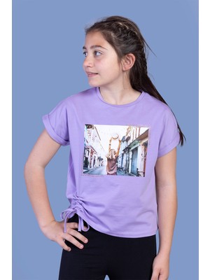 Toontoy Kids Toontoy Kız Çocuk Dijital Baskılı Tişört