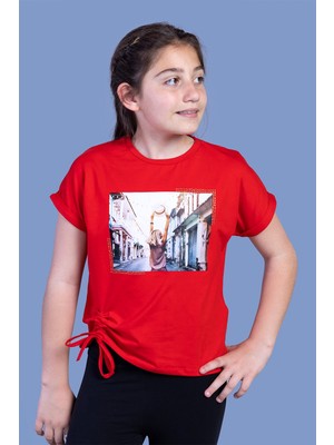 Toontoy Kids Toontoy Kız Çocuk Dijital Baskılı Tişört