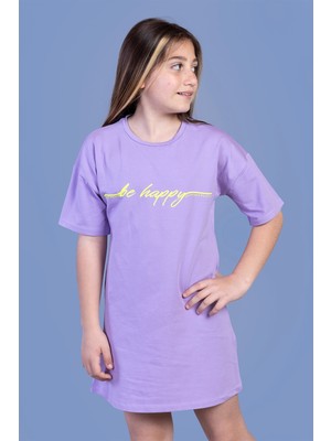 Toontoy Kids Toontoy Kız Çocuk Düşük Kol Detaylı Baskılı Elbise