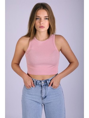 Madmext Mad Girls Pudra  Crop Top MG1113