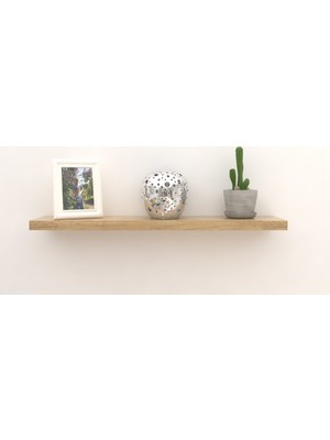 Woodlife Masif Ahşap Duvar Rafları Meşe-15 Cm-40 Cm-1.8 cm