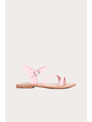 Bueno Shoes Pudra Deri Kadın Düz Sandalet