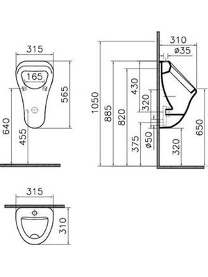 Vitra Arkitekt Pisuvar 6202L003-0198