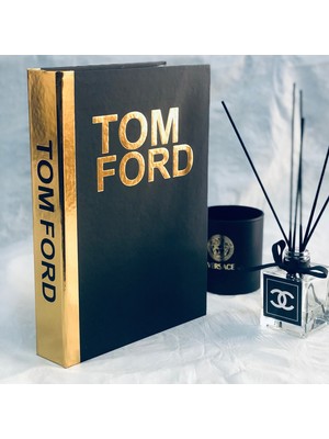 Lovely Book & Book Tom Ford Siyah & Altın Dekoratif Kitap Kutusu 27X19X4 cm