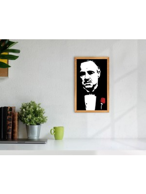 Bk Gift Godfather Baba Tasarımlı Dekoratif Retro Ahşap Tablo-20