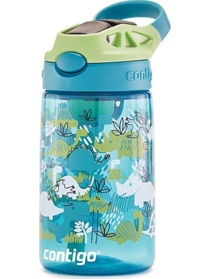 Contigo Gizmo Flip 420ml Dino Desenli Çocuk Su Matarası BPA İçermez Dayanıklı Tritan Malzeme