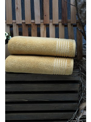 Woop Home 2'li 70X140 Hardal Sarısı Banyo Havlu Seti