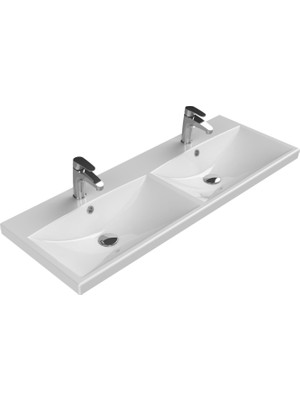 Turkuaz Seramik Cerastyle Elite 120 cm Etajerli Lavabo