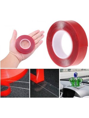 Deseus Çift Taraflı Silikonlu Montaj Bantı Dış Mekan Iç Mekan Montaj Bandı 19MMX2M