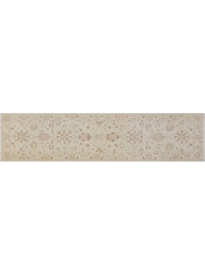 Allmode Afgan Uşağı Hajıba 68S Ivory/ıvory El Dokuma Halı ÖLÇÜ;74X302CM 2.23M2