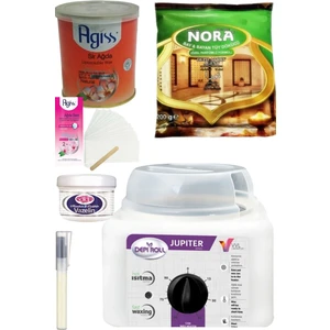 Vivol 800ML Ağda Isıtıcı Makine + Agiss Naturel Konserve Ağda 240ML+ Nora Tüy Dökücü+ Ağda Seti 6 Prç