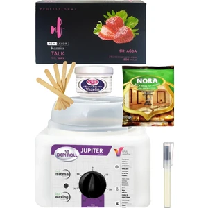 Vivol 800ML Ağda Isıtıcı Makine + New Favor Pudralı Kalıp Ağda 500ML+ Nora Tüy Dökücü+ Ağda Seti 6 Prç