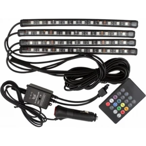 12 Ledli Araç Içi Rgb LED Kumandalı Müzik Sesine Duyarlı Çok Ledli