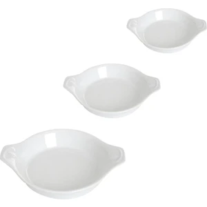 Porselen Beyaz Sahan Set 21CM - 17CM - 14CM