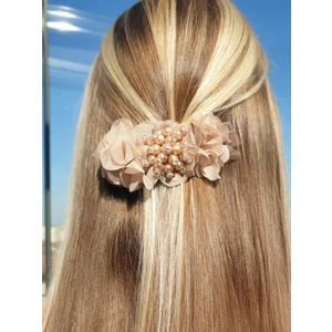 232T - Şık Broşlu Çiçekli Lüx Otomatik Toka